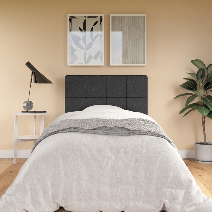 Headboard with Adjustable Height - Gray Color - Twin Size
