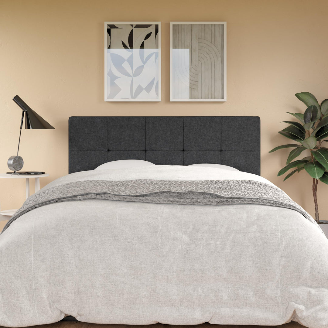 Headboard with Adjustable Height - Gray Color - Full / Queen Size