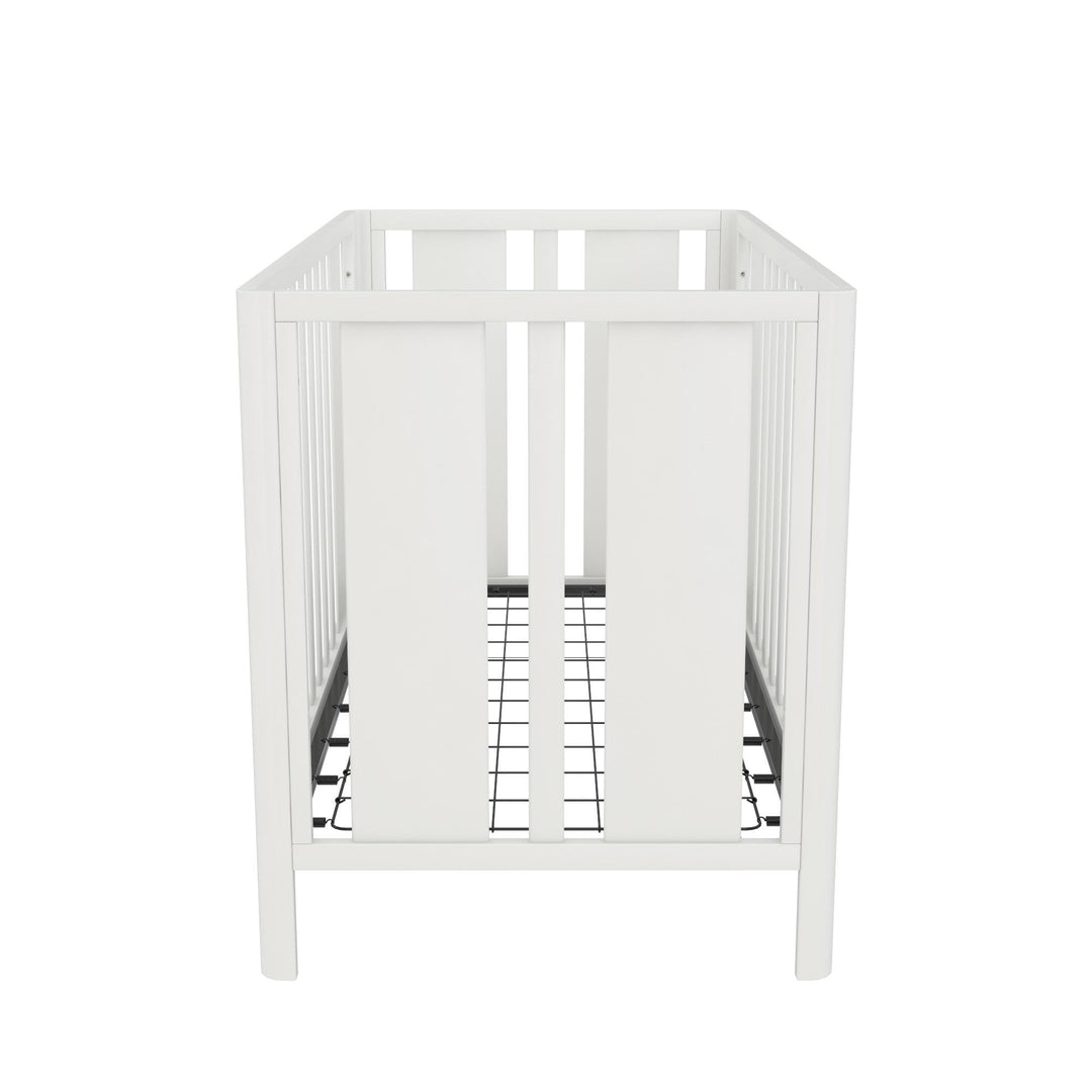 Crawford Curved Post 3 in 1 Crib with Adjustable Heights - White
