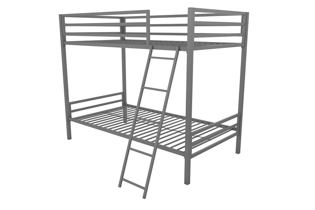 Stylish metal bunk bed online -  Gray 