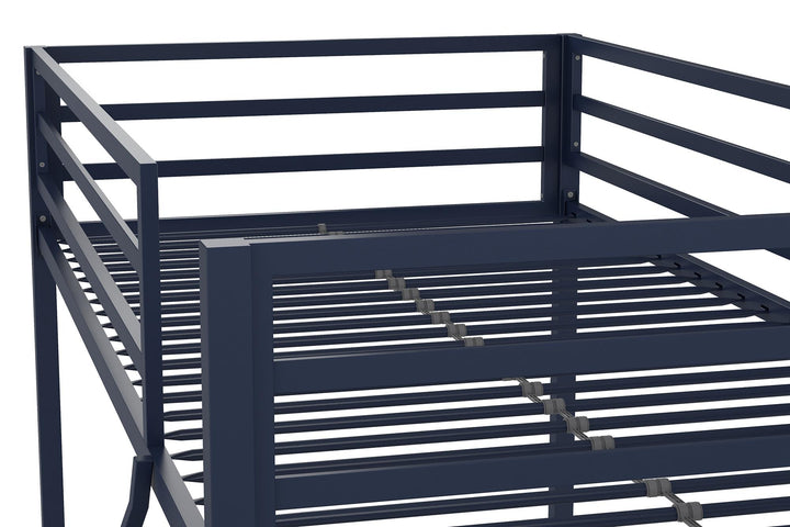 Durable metal bunk bed online -  Navy 