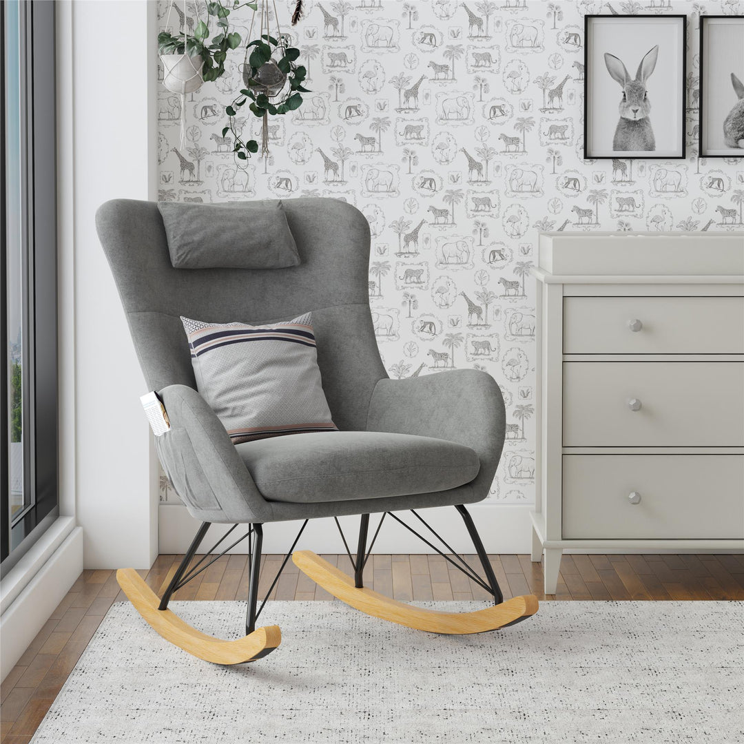 Accent Chair with Storage Pockets -  Gray