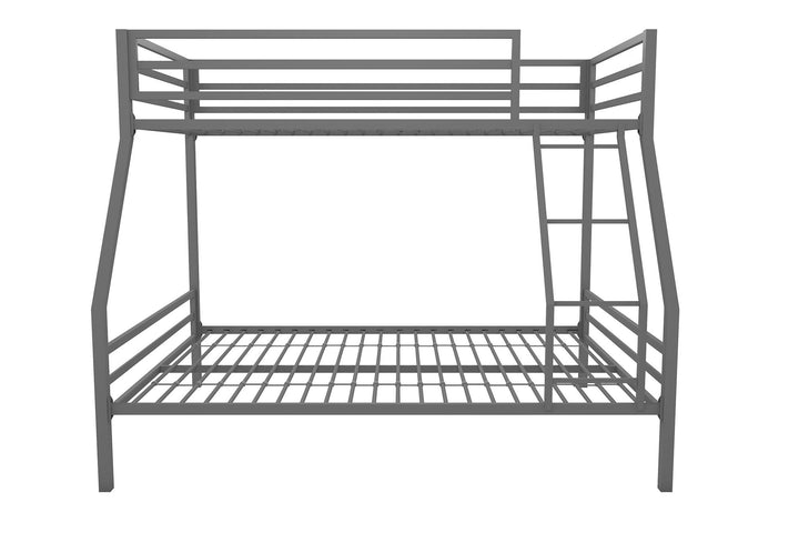 Maxwell Twin-Over-Full Metal Bunk Bed  -  Gray 
