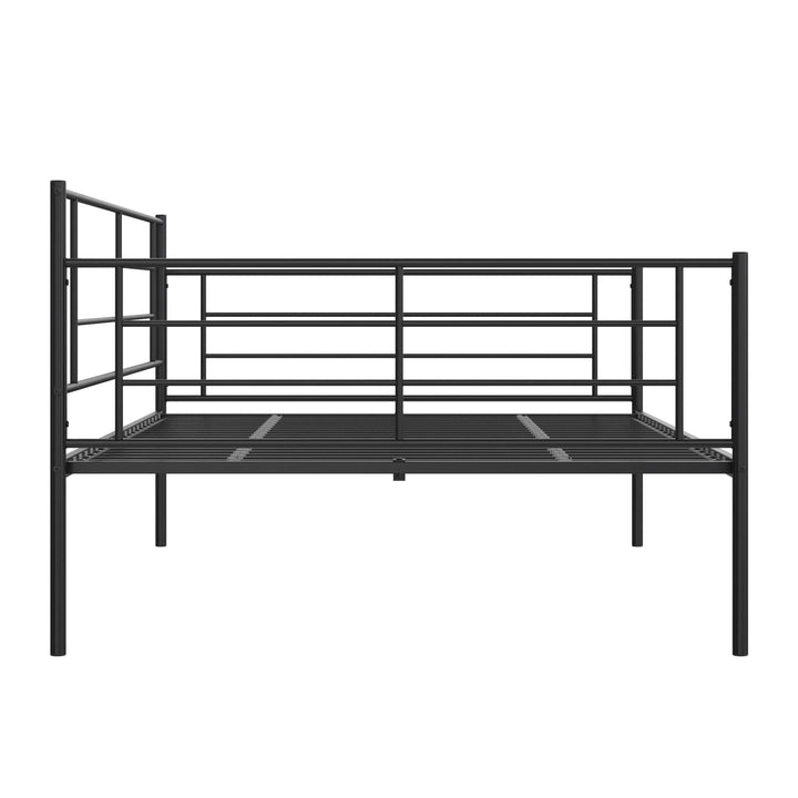 Praxis Metal Daybed with Steel Frame and Slats - Black - Full Size