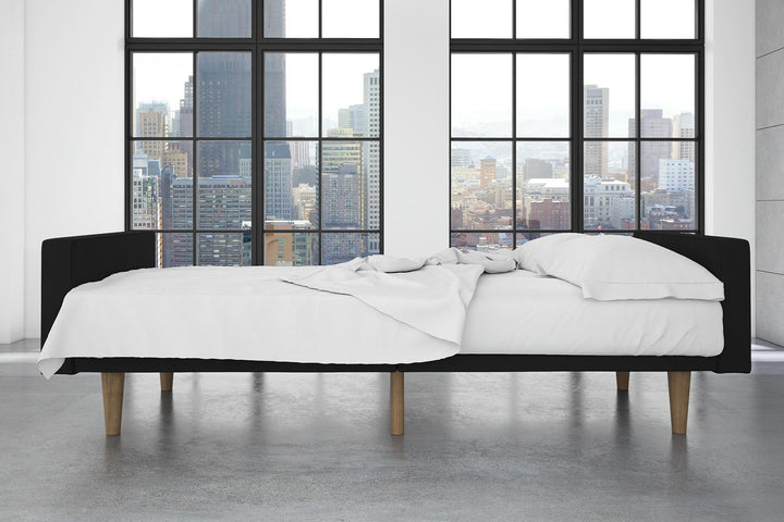 twin futon sleeper - White