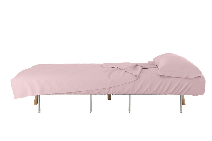 Futon Twin Sleeper Sofa Microfiber Wrinkle Resistant Sheet Set - Pink