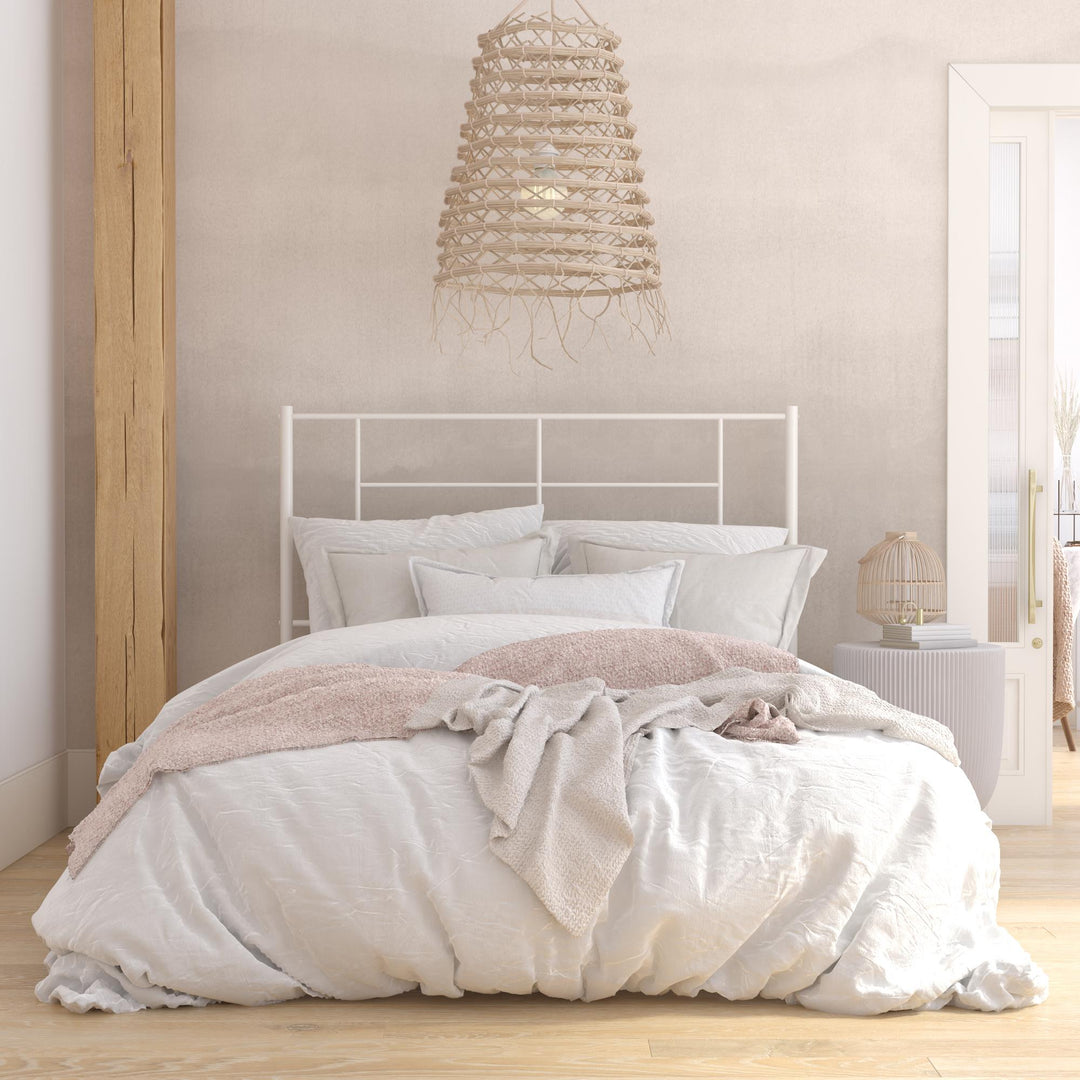 headboard for metal frame bed - White Color - Full / Queen Size