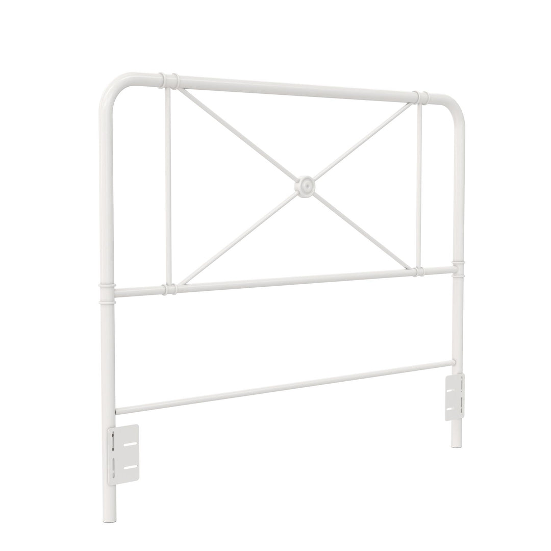 metal bed frame and headboard - White - Twin Size