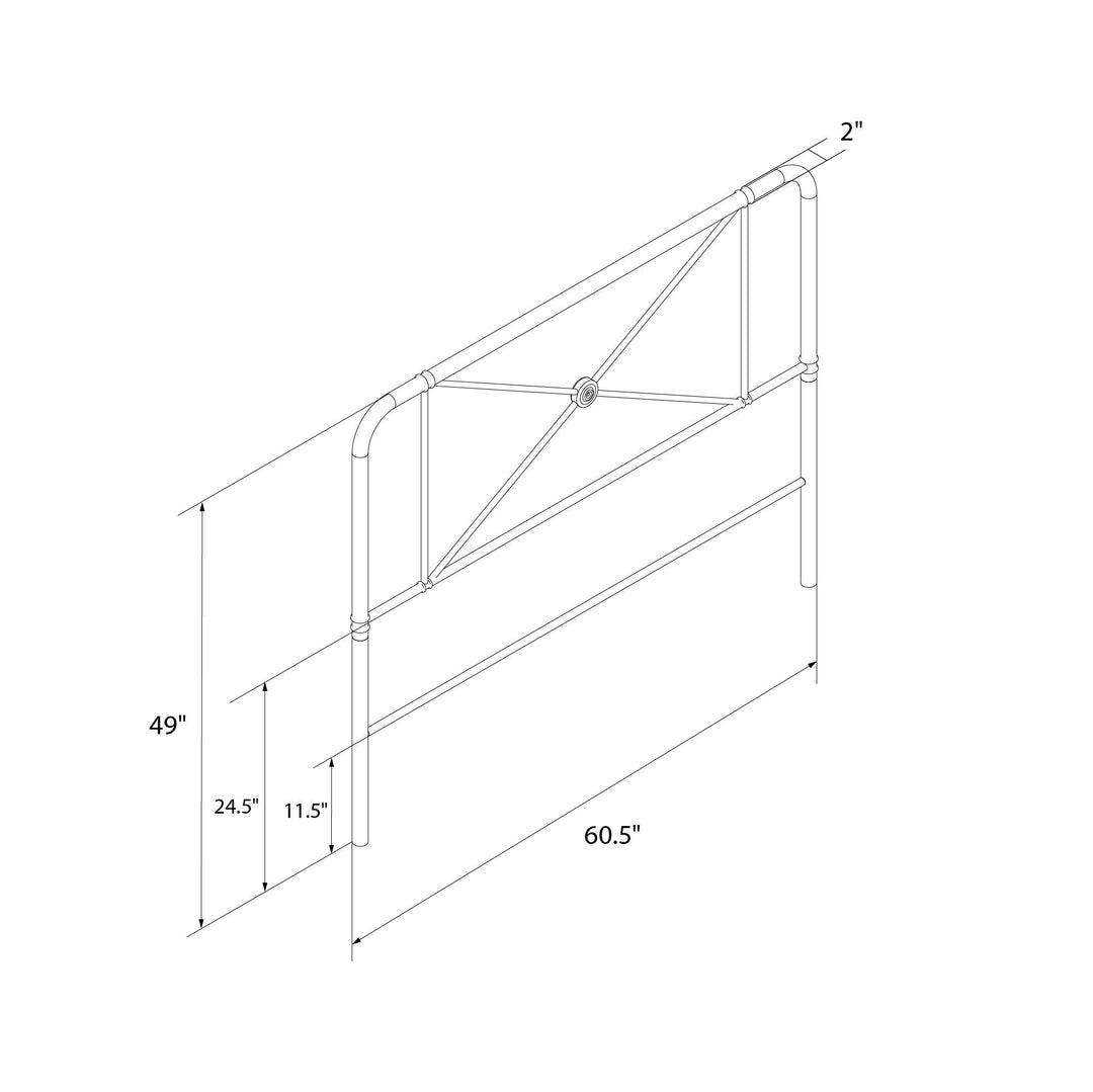 headboard for metal frame - White - Twin Size