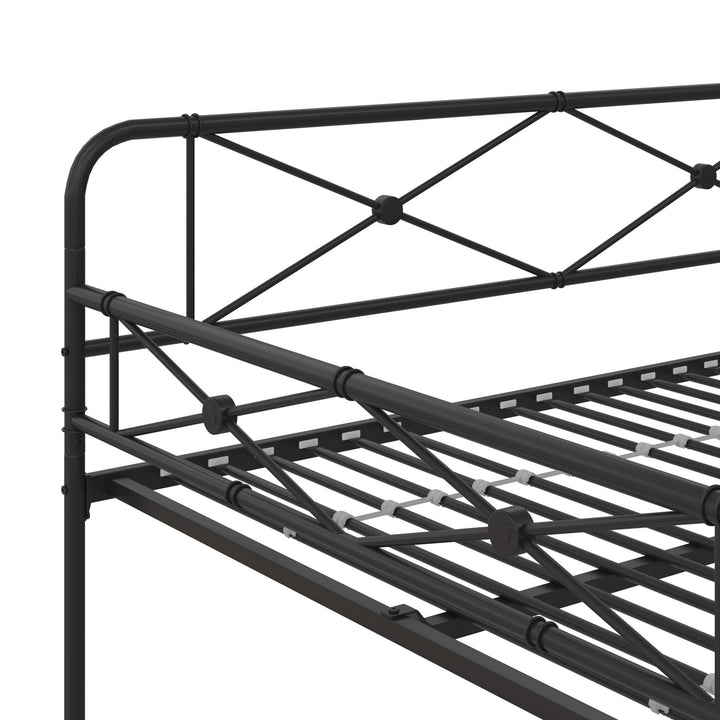 Allysa Metal Daybed with Steel Frame - Black - Full