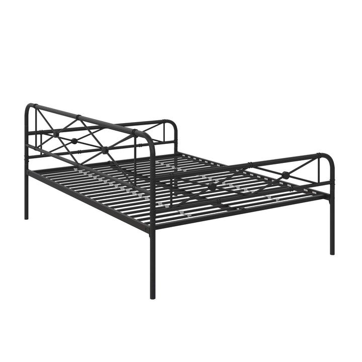 metal daybed with trundle - Black Color - Full Size