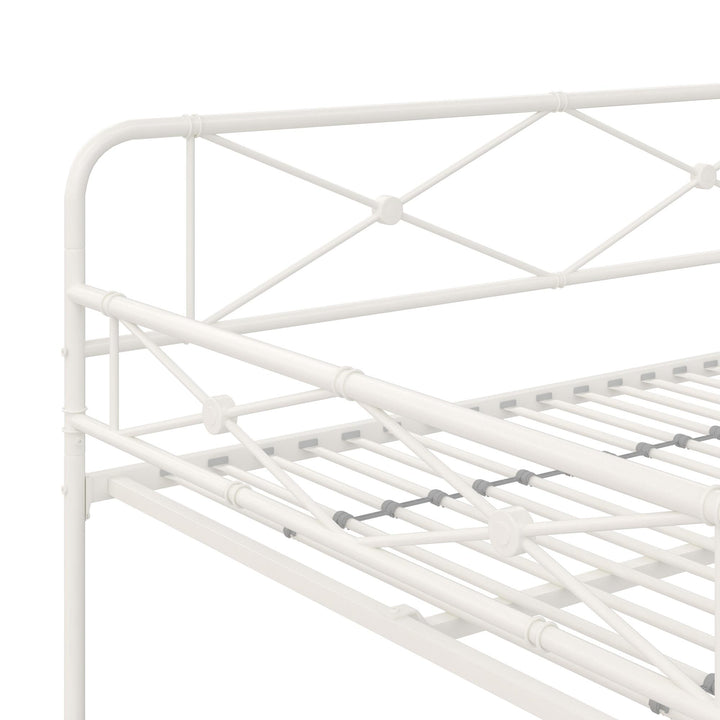 Allysa Metal Daybed with Steel Frame - White - Full