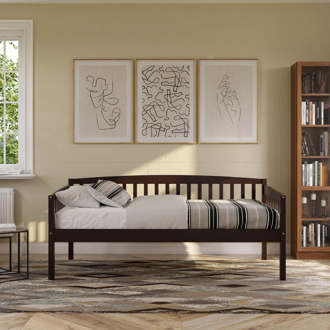Lydia wooden daybed frame -  Espresso - Twin