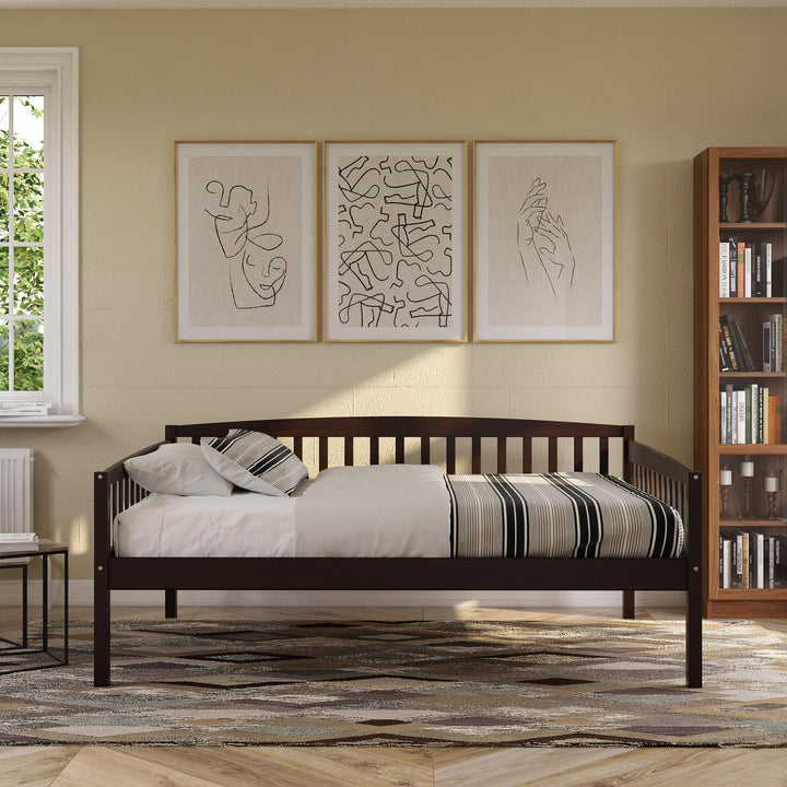 Lydia multi-functional wooden daybed -  Espresso - Full