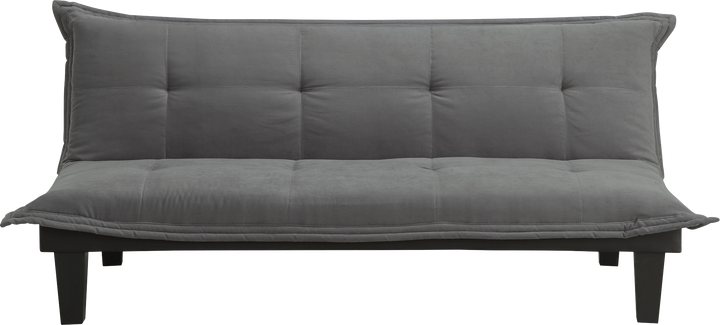 Lodge Microfiber Upholstered Futon with Extra-Padded Seats - Dark Gray