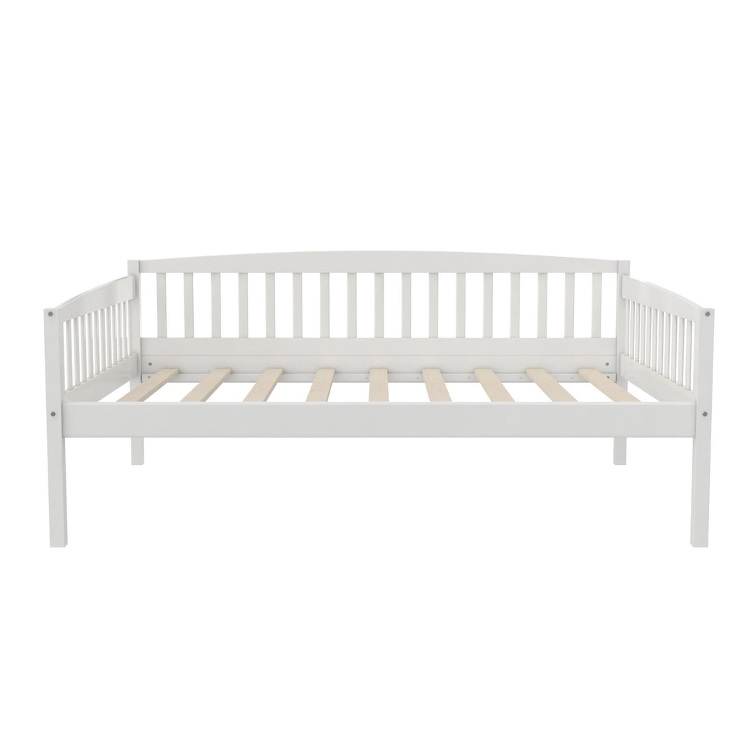 Lydia Daybed with Solid Wood Frame  -  White - Full