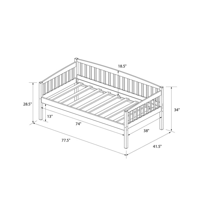 High-quality Lydia daybed frame -  White - Twin