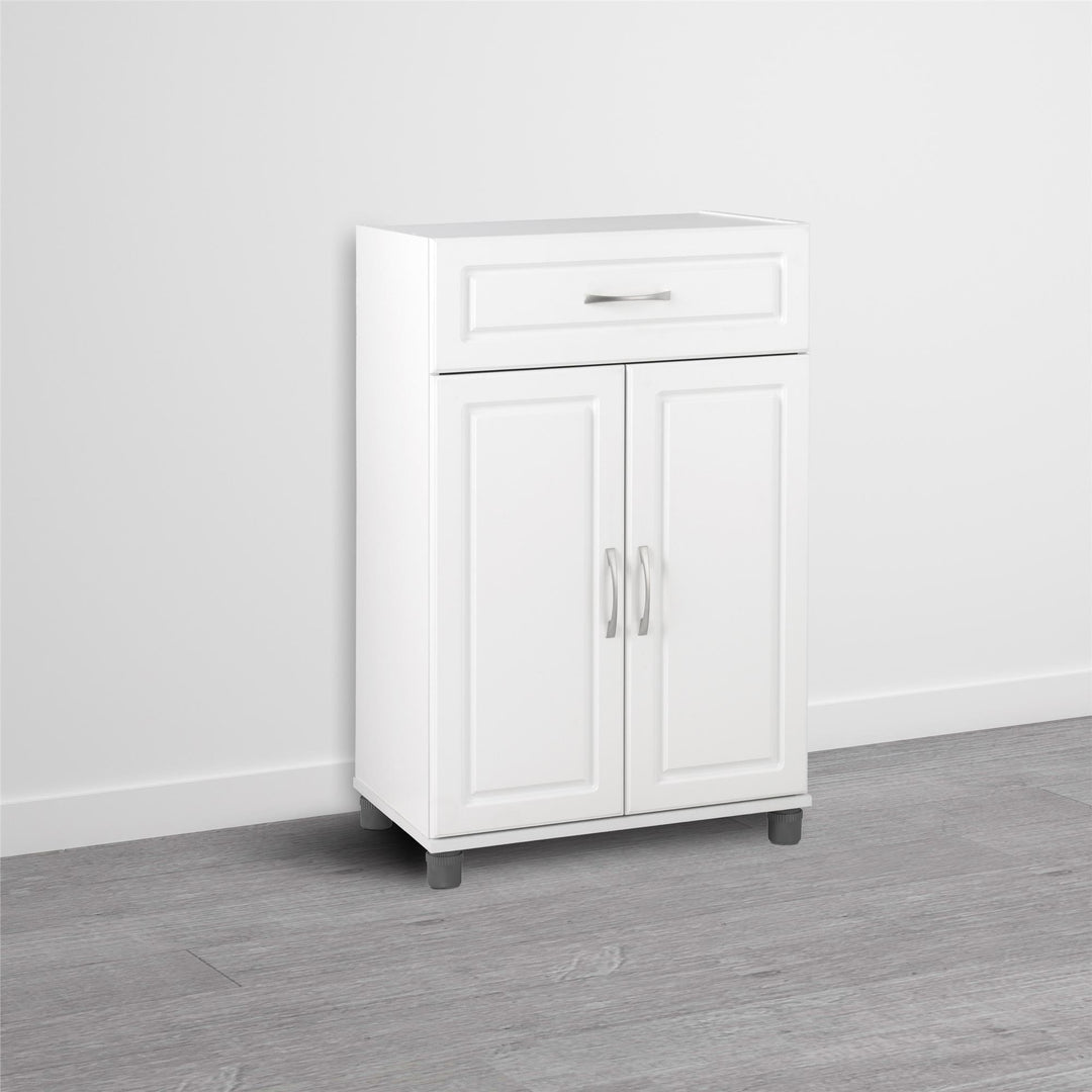 2 door base cabinet with spacious drawer -  White