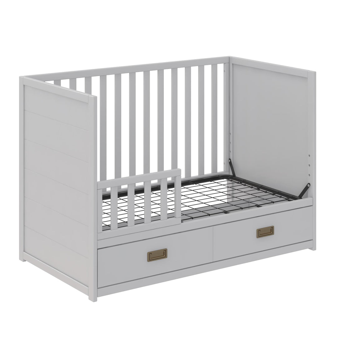 Wood Storage Crib for Baby -  Dove Gray