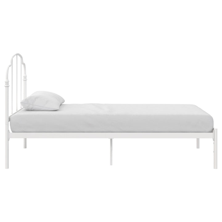adjustable metal bed frame - White - Twin Size