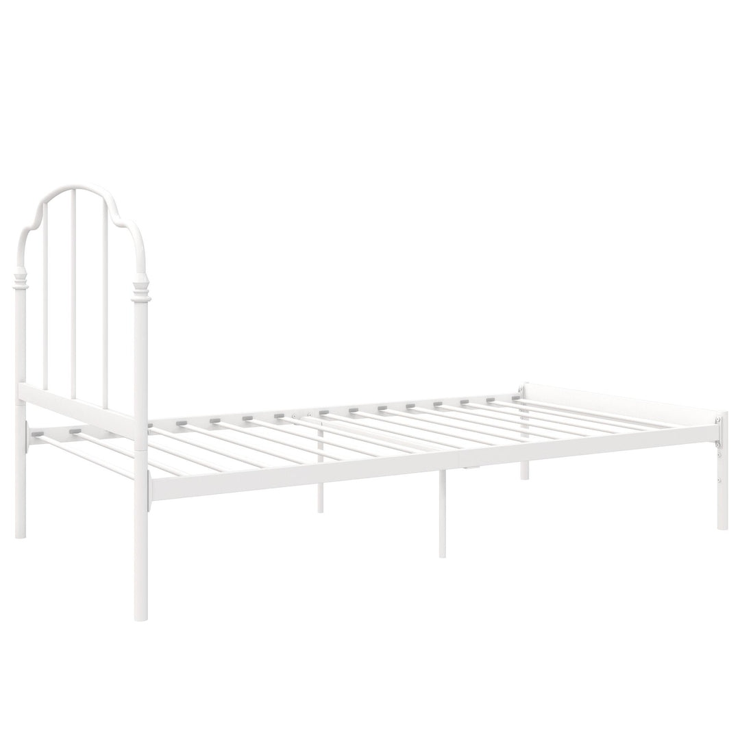 vintage style metal bed frame - White - Twin Size