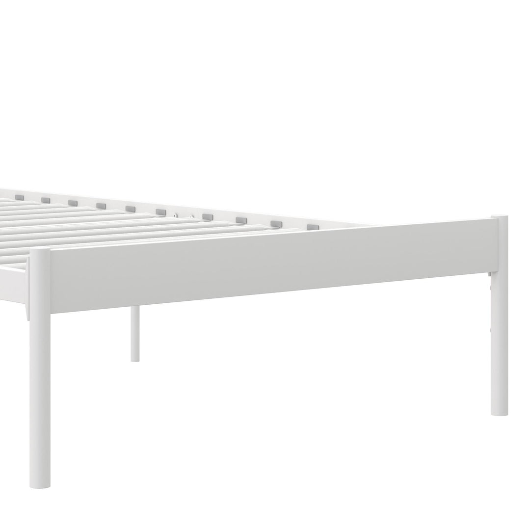 metal slats bed frame - White - Twin Size
