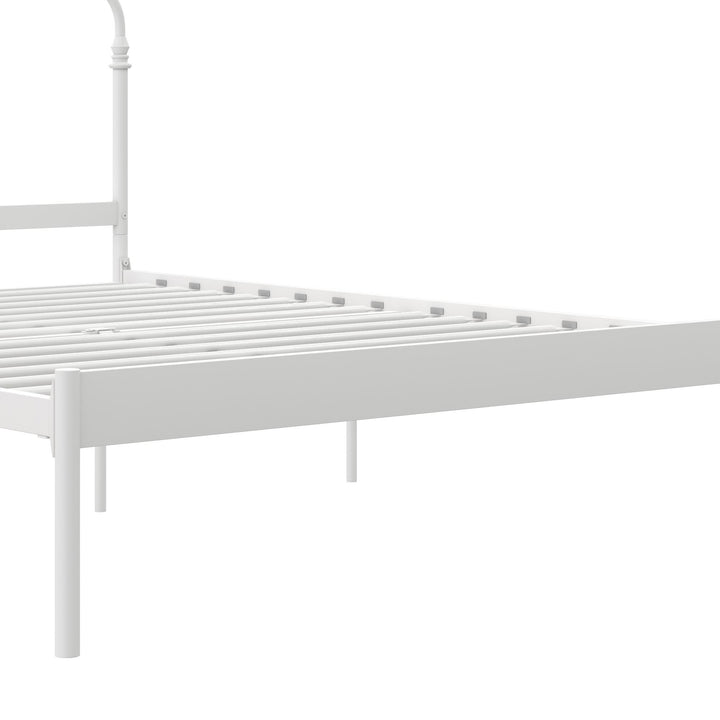 metal slats bed frame - White - Full Size