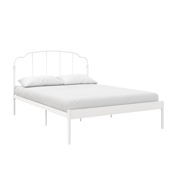 bed frame design steel - White - Full Size