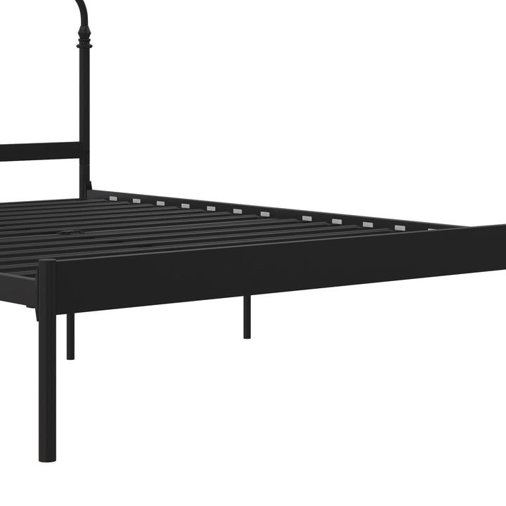 metal slats bed frame - Black - Queen Size