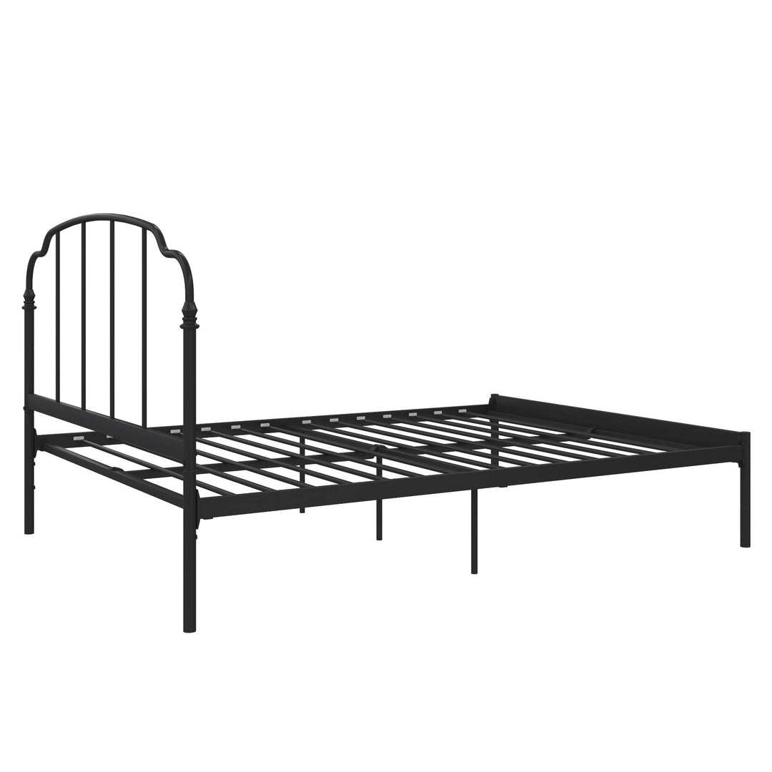 vintage style metal bed frame - Black - Queen Size