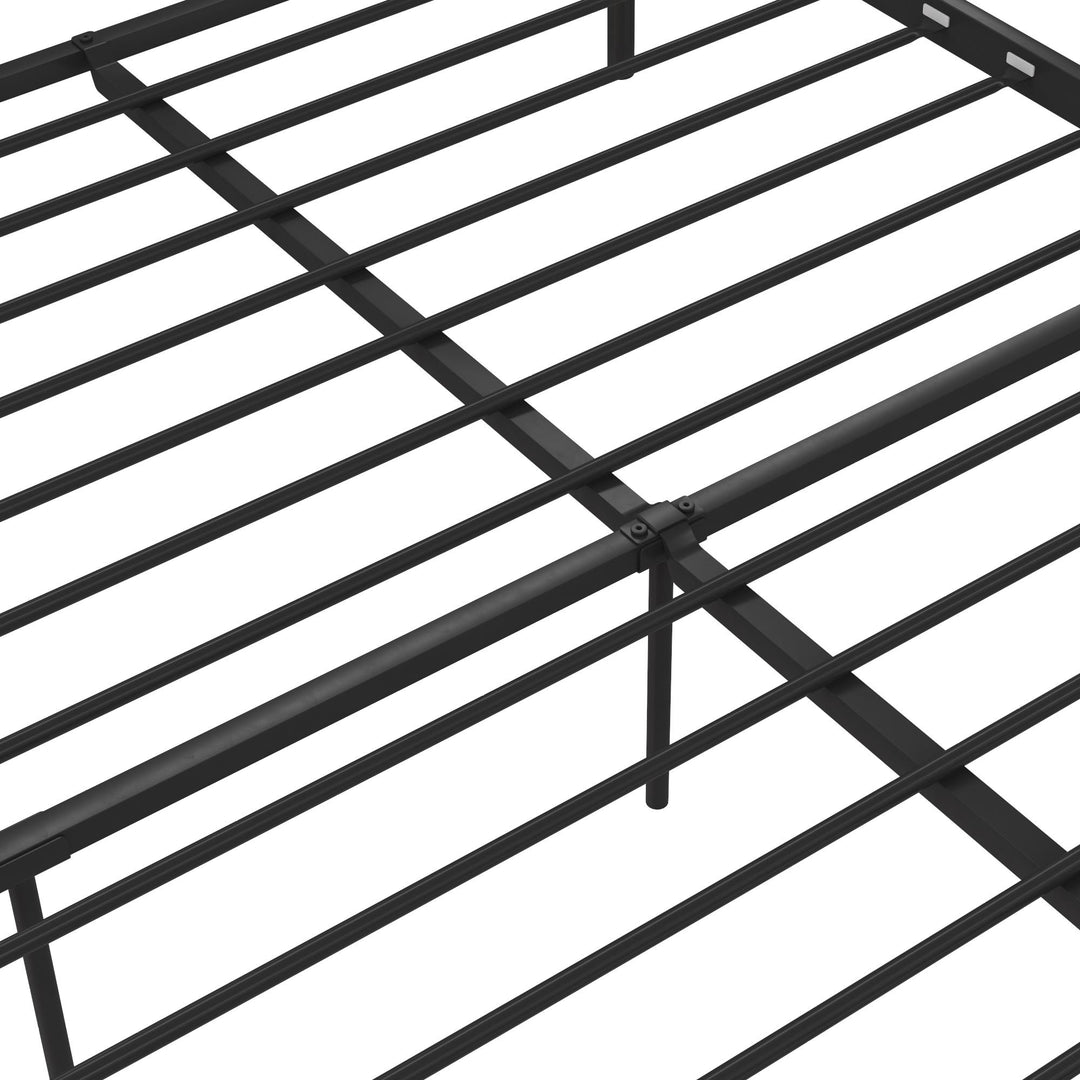 adjustable metal frame for bed - Black - Queen Size