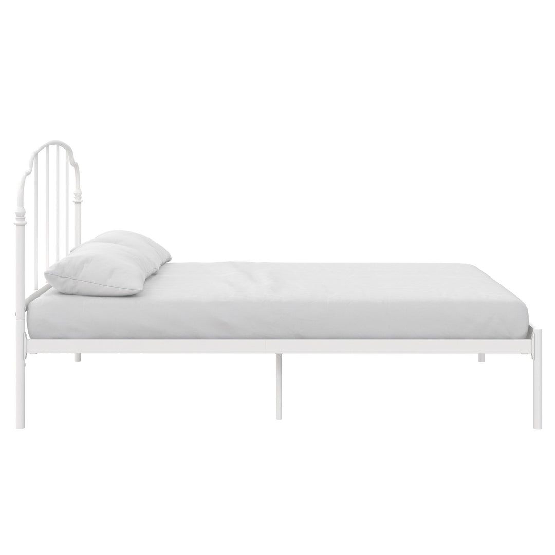 adjustable metal bed frame - White - Queen Size