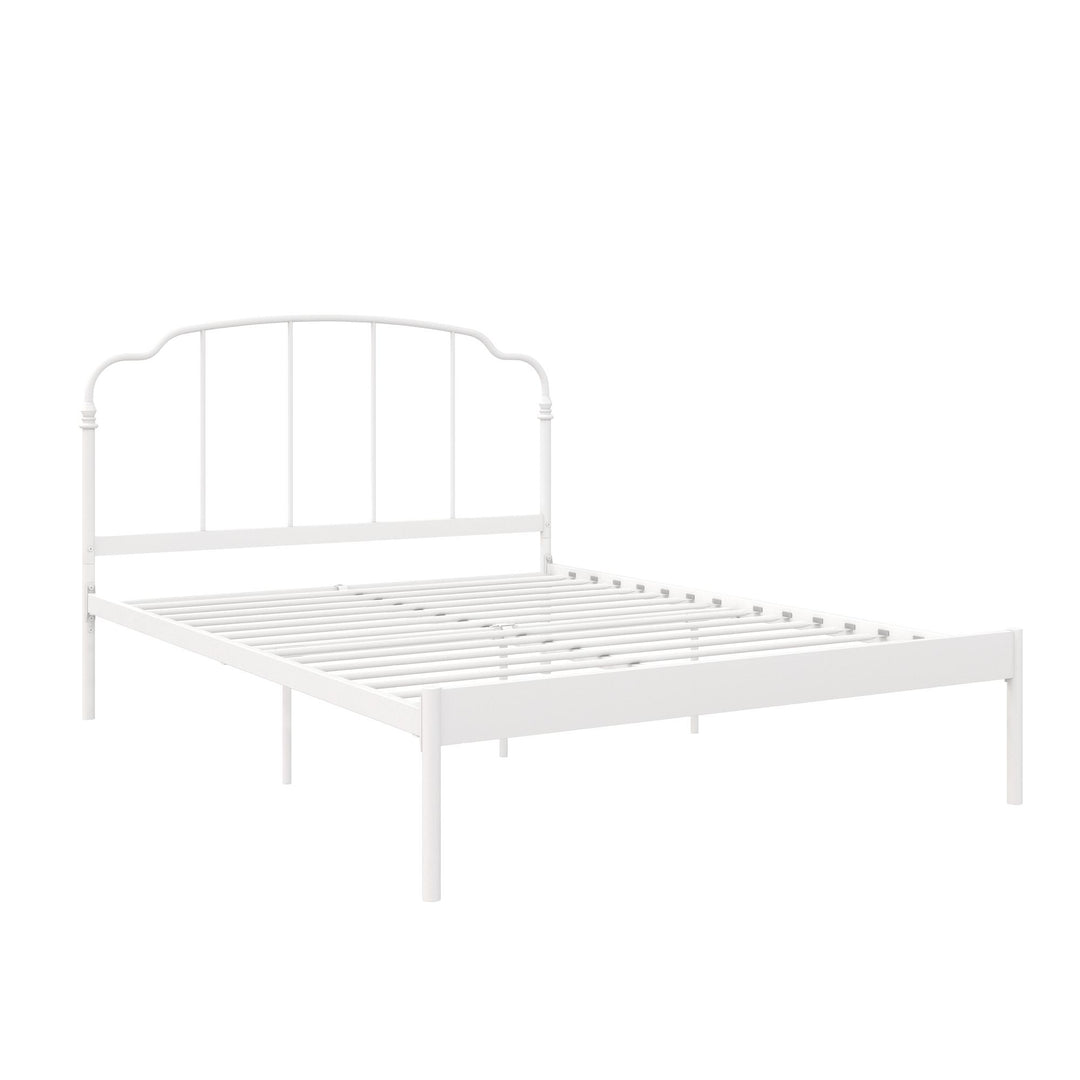 metal headboard and frame - White - Queen Size