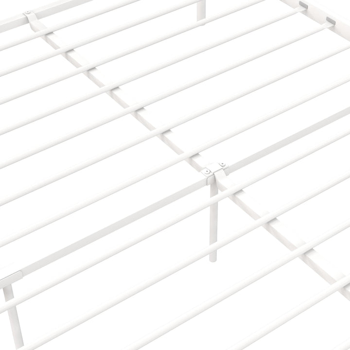 adjustable metal frame for bed - White - Queen Size