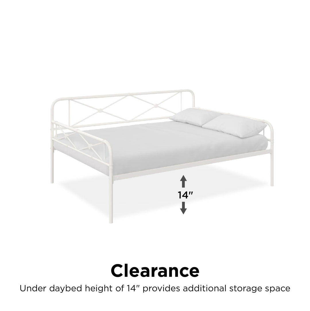 Allysa Metal Daybed with Steel Frame - White - Full