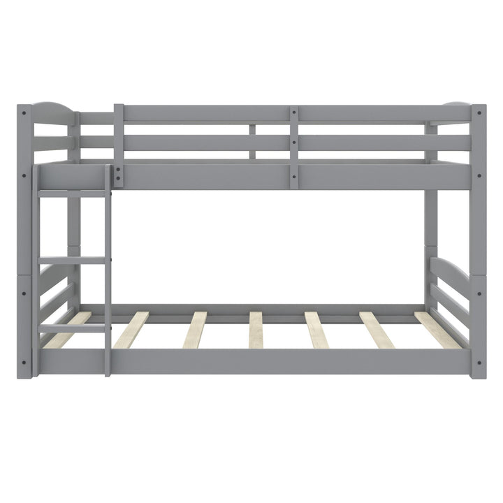 Sierra Full over Full Wood Bunk Bed, Converts into 2 Full Beds  -  Gray  - Full-Over-Full