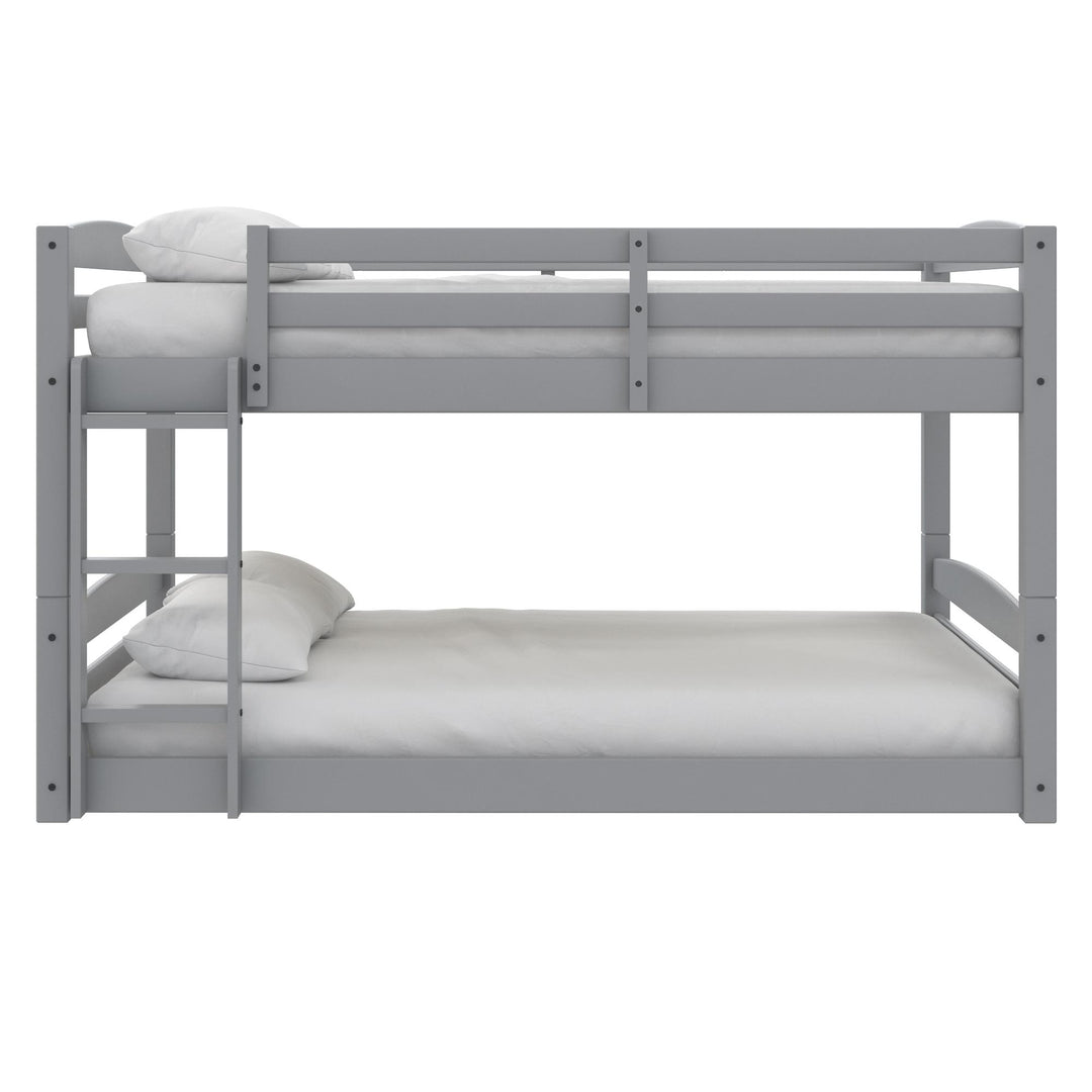 Sierra Wood Bunk Bed for Kids -  Gray  - Full-Over-Full