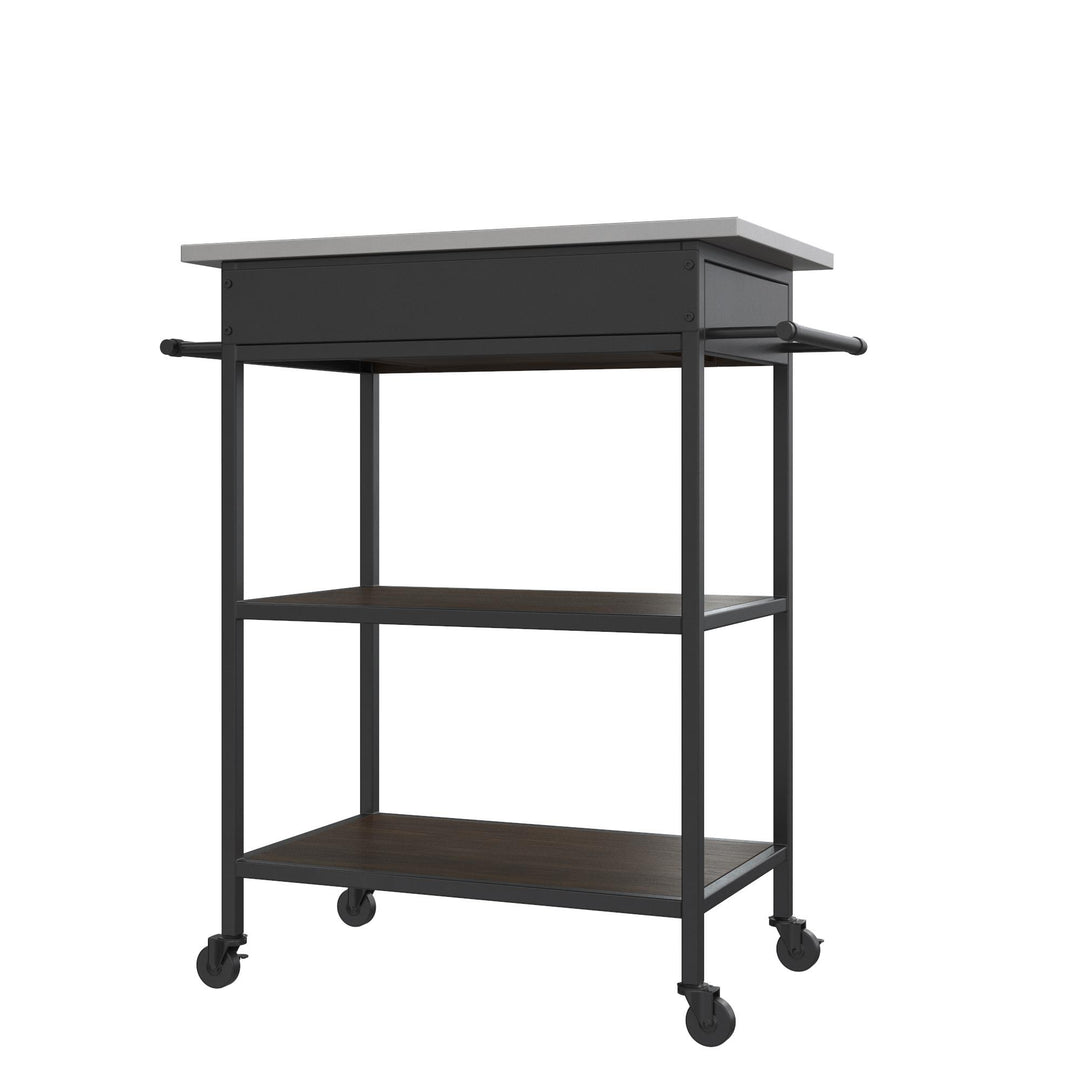 Kane cart with dual shelves -  Brown