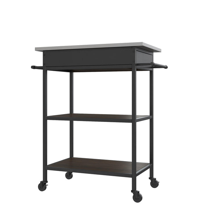 Kane cart with dual shelves -  Brown