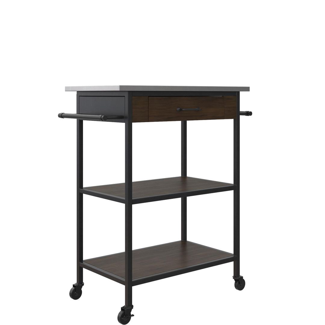 Kitchen utility cart with bars -  Brown