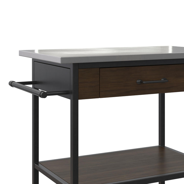 Versatile Kane kitchen island -  Brown