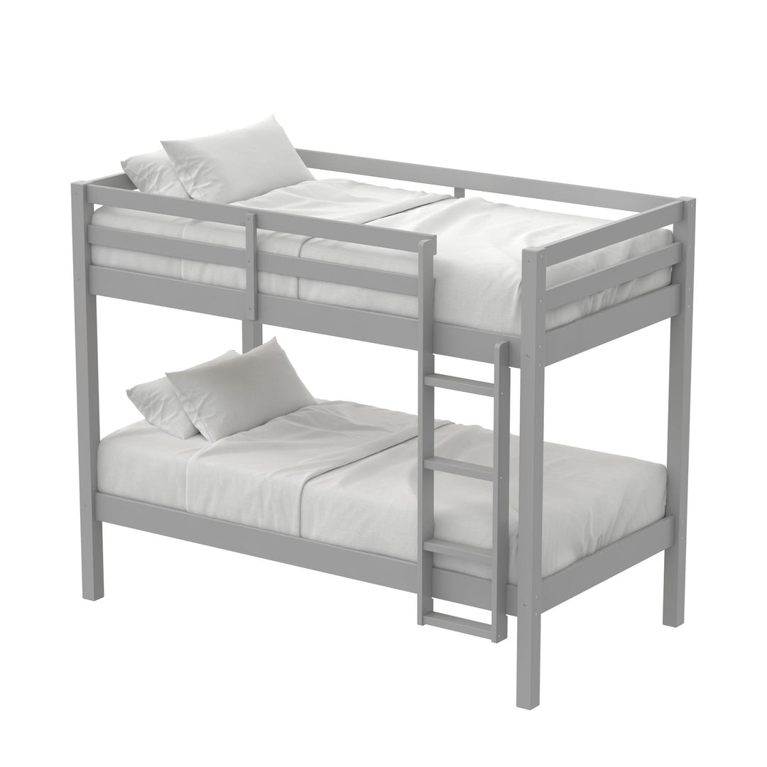 Twin size Indiana bunk solution -  Gray - Twin-Over-Twin