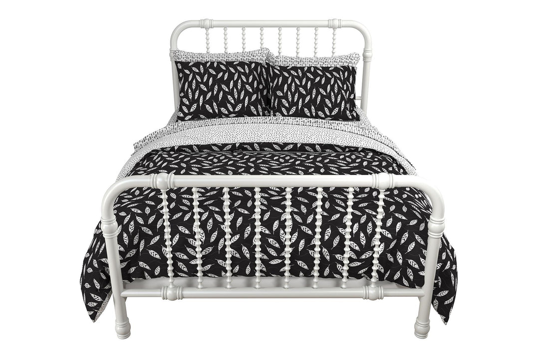 Jax Full 7-Piece Bedding Set with Wrinkle Resistant Lightweight Material - White/Black - Full