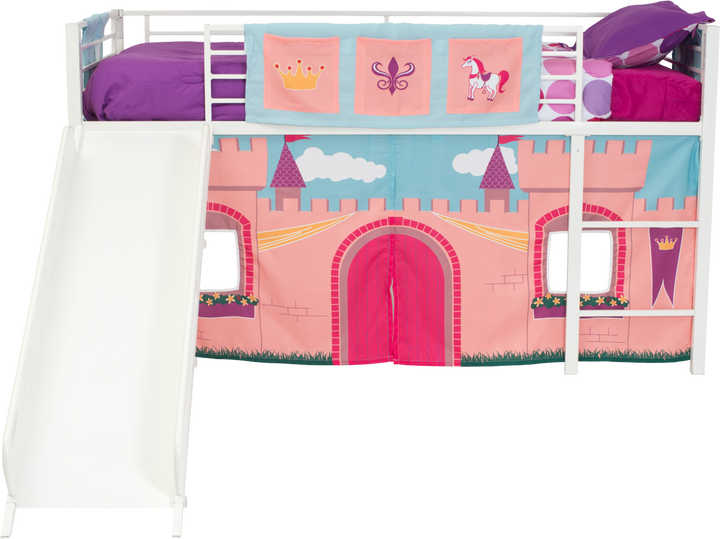 Princess Castle Fabric Curtain Set for Loft Beds  -  Pink