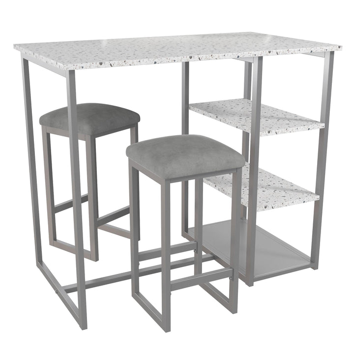 Nora pub table and chairs -  Gray