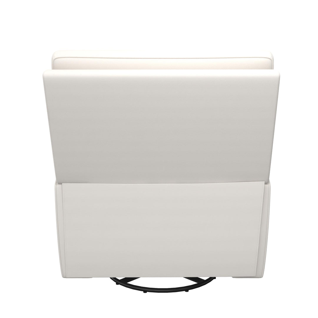 Best Upholstered Swivel Glider Recliner -  White