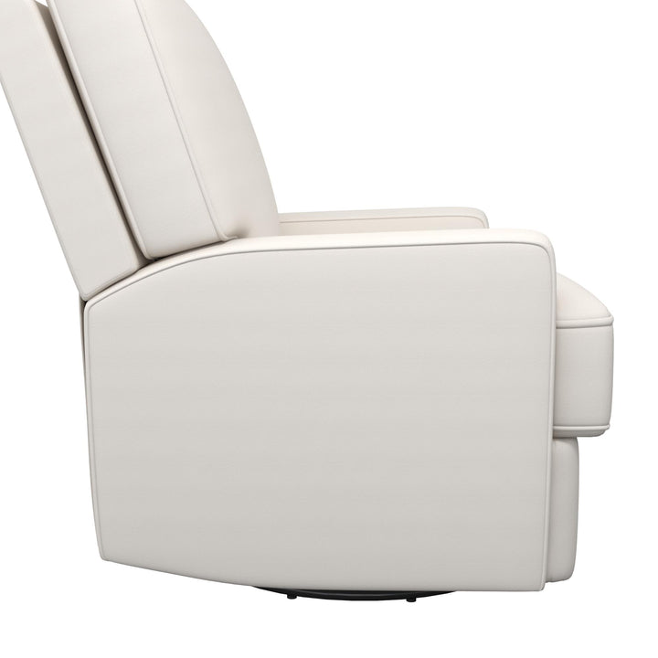 Rylan Swivel Glider with Square Back -  White
