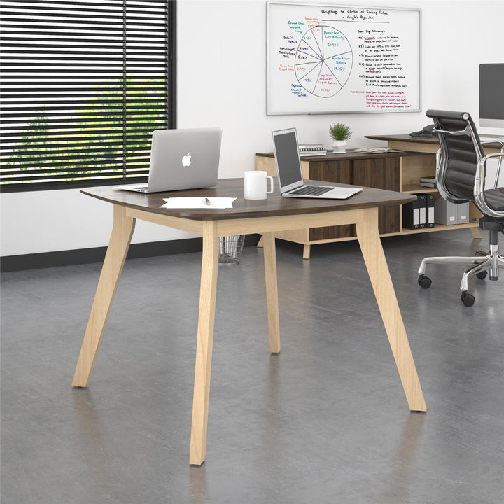 AX1 Square Meeting Table - Florence Walnut