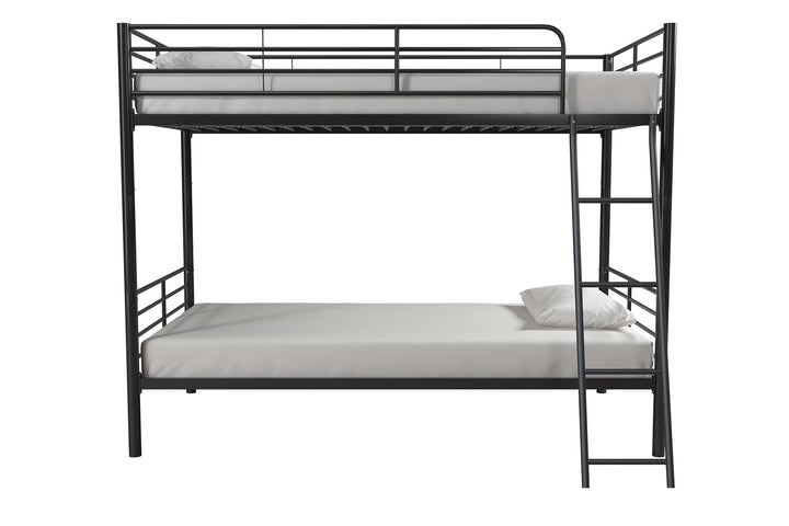 Best Twin over Twin Stacking Bunk Bed -  Black  - Twin-Over-Twin