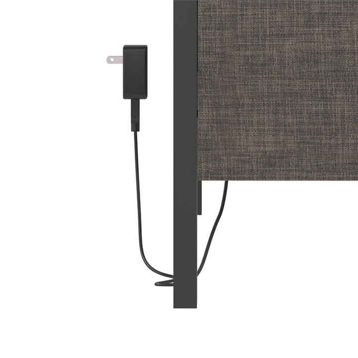 bed with charging port - Dark Gray - Twin Size
